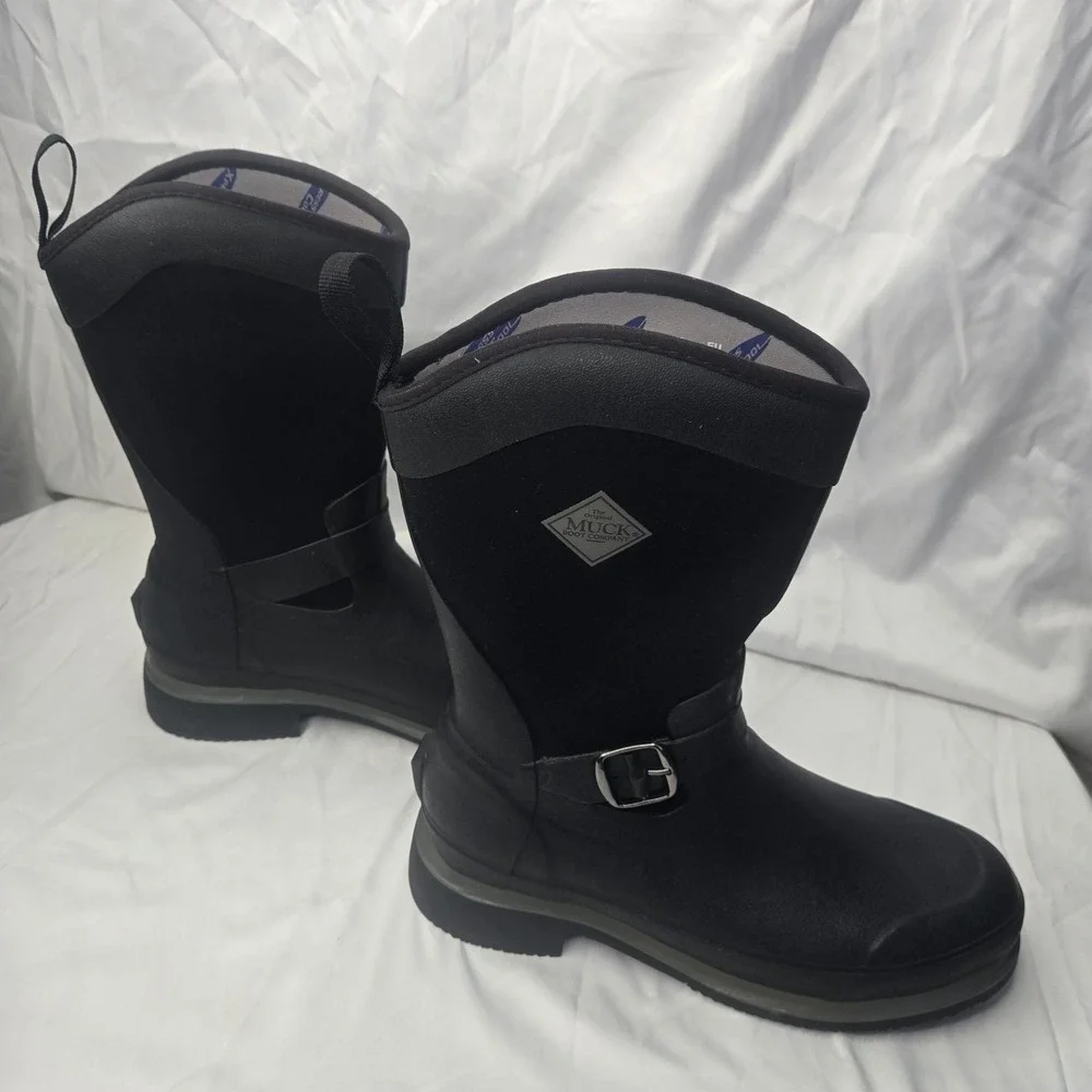 Muck Boot Co Women Chore Equestrian Mid Boots Black Waterproof Buckle Size 8
